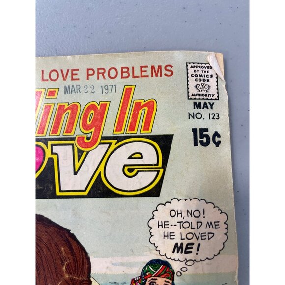 DC Comics Falling In Love #123 May 1971 Romance Vintage Issue Bagged Boarded - Picture 3 of 7